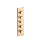Gessi Incastri Bateria prysznicowa termostatyczna podtynkowa 4-drożna - element zewnętrzny Warm Bronze PVD 75318.735