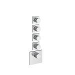 Gessi Incastri Bateria prysznicowa termostatyczna podtynkowa 4-drożna - element zewnętrzny Chrom 75308.031