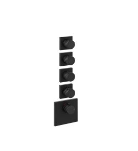 Gessi Incastri Bateria prysznicowa termostatyczna podtynkowa 4-drożna - element zewnętrzny Black Metal PVD 75308.299