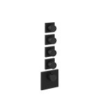 Gessi Incastri Bateria prysznicowa termostatyczna podtynkowa 4-drożna - element zewnętrzny Black Metal PVD 75308.299