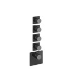 Gessi Incastri Bateria prysznicowa termostatyczna podtynkowa 4-drożna - element zewnętrzny Black Metal PVD 75308.706