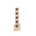 Gessi Incastri Bateria prysznicowa termostatyczna podtynkowa 4-drożna - element zewnętrzny Copper PVD 75308.030
