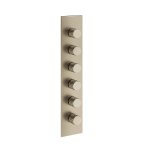 Gessi Incastri Bateria prysznicowa termostatyczna podtynkowa 5-drożna - element zewnętrzny Finox Brushed Nickel 75320.149