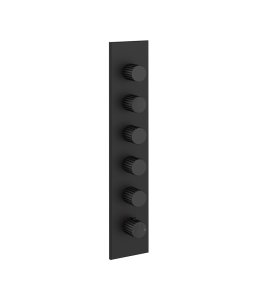 Gessi Incastri Bateria prysznicowa termostatyczna podtynkowa 5-drożna - element zewnętrzny Matte Black 75320.299