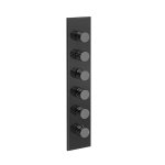 Gessi Incastri Bateria prysznicowa termostatyczna podtynkowa 5-drożna - element zewnętrzny Black Metal PVD 75320.706