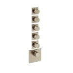 Gessi Incastri Bateria prysznicowa termostatyczna podtynkowa 5-drożna - element zewnętrzny Finox Brushed Nickel 75310.149