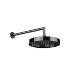 Gessi Incastri Deszczownica Ø 250 mm z ramieniem ściennym Black Metal PVD 63045.706