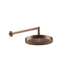 Gessi Incastri Deszczownica Ø 250 mm z ramieniem ściennym Copper Brushed PVD 63045.708