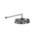 Gessi Incastri Deszczownica Ø 250 mm "żebrowana" z ramieniem ściennym Chrom 63745.031