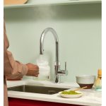Quooker Zestaw bateria kuchenna z wyciąganą wylewką Flex Round plus zbiornik HOT 3L PRO3 Chrom 