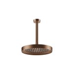 Gessi Incastri Deszczownica Ø 250 mm z ramieniem sufitowym Copper Brushed PVD 63050.708