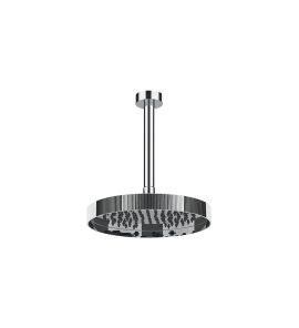 Gessi Incastri Deszczownica Ø 250 mm "żebrowana" z ramieniem sufitowym Chrom 63750.031