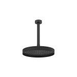 Gessi Incastri Deszczownica Ø 250 mm "żebrowana" z ramieniem sufitowym Matte Black 63750.299