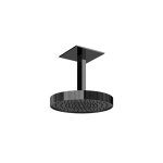 Gessi Incastri Deszczownica Ø 300 mm "żebrowana" z ramieniem sufitowym z możliwością dostosowania długości Black Metal PVD 75170.706