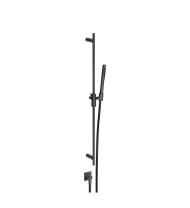 Gessi Incastri Drążek prysznicowy ze słuchawką, wężem 150 cm i przyłączem wody Black Metal Brushed PVD 75040.707