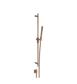 Gessi Incastri Drążek prysznicowy ze słuchawką, wężem 150 cm i przyłączem wody Copper Brushed PVD 75040.708
