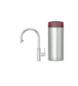 Quooker Zestaw bateria kuchenna z wyciąganą wylewką Flex Round plus zbiornik HOT 7L COMBI+ Chrom 