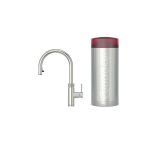 Quooker Zestaw bateria kuchenna z wyciąganą wylewką Flex Round plus zbiornik HOT 7L COMBI+ Stal nierdzewna