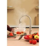 Quooker Zestaw bateria kuchenna z wyciąganą wylewką Flex Round plus zbiornik HOT 7L COMBI+ Stal nierdzewna