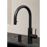 Quooker Zestaw bateria kuchenna z wyciąganą wylewką Flex Round plus zbiornik HOT 7L COMBI+ Czarny mat