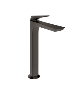 Gessi Ventaglio Bateria umywalkowa wysoka z korkiem klik-klak Black Metal Brushed PVD 72053.707