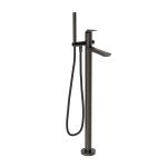 Gessi Ventaglio Bateria wannowa wolnostojąca z zestawem prysznicowym Black Metal Brushed PVD 72028.707