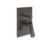 Gessi Ventaglio Bateria prysznicowa podtynkowa 2-drożna - element zewnętrzny Black Metal Brushed PVD 72079.707
