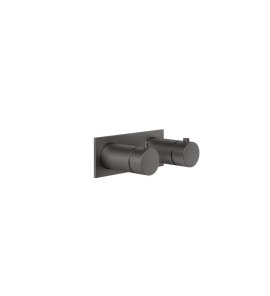 Gessi Ventaglio Bateria prysznicowa termostatyczna podtynkowa 3-drożna - element zewnętrzny Black Metal Brushed PVD 63336.707
