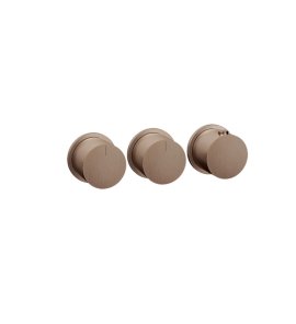 Gessi Ventaglio Bateria prysznicowa termostatyczna podtynkowa 2-drożna - element zewnętrzny Copper Brushed PVD 63434.708