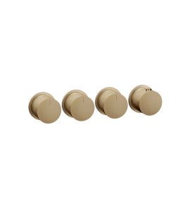 Gessi Ventaglio Bateria prysznicowa termostatyczna podtynkowa 3-drożna - element zewnętrzny Warm Bronze Brushed PVD 63436.726