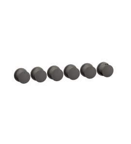 Gessi Ventaglio Bateria prysznicowa termostatyczna podtynkowa 5-drożna - element zewnętrzny Black Metal Brushed PVD 63440.707