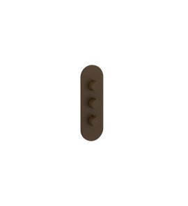 Gessi Ventaglio Bateria prysznicowa termostatyczna podtynkowa 2-drożna - element zewnętrzny Dark Bronze 43064.845