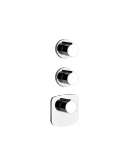 Gessi Ventaglio Bateria prysznicowa termostatyczna podtynkowa 2-drożna - element zewnętrzny Chrom 43234.031