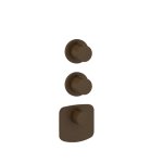 Gessi Ventaglio Bateria prysznicowa termostatyczna podtynkowa 2-drożna - element zewnętrzny Dark Bronze 43234.845