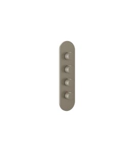 Gessi Ventaglio Bateria prysznicowa termostatyczna podtynkowa 3-drożna - element zewnętrzny Finox Brushed Nickel 43066.149