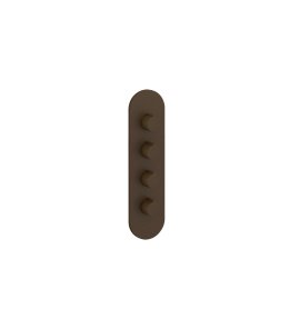 Gessi Ventaglio Bateria prysznicowa termostatyczna podtynkowa 3-drożna - element zewnętrzny Dark Bronze 43066.845
