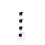 Gessi Ventaglio Bateria prysznicowa termostatyczna podtynkowa 3-drożna - element zewnętrzny Chrom 43236.031