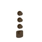 Gessi Ventaglio Bateria prysznicowa termostatyczna podtynkowa 3-drożna - element zewnętrzny Dark Bronze 43236.845