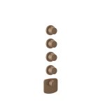Gessi Ventaglio Bateria prysznicowa termostatyczna podtynkowa 4-drożna - element zewnętrzny Copper Brushed PVD 43238.708