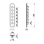 Gessi Ventaglio Bateria prysznicowa termostatyczna podtynkowa 5-drożna - element zewnętrzny Warm Bronze Brushed PVD 43070.726