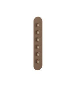 Gessi Ventaglio Bateria prysznicowa termostatyczna podtynkowa 5-drożna - element zewnętrzny Copper Brushed PVD 43070.708