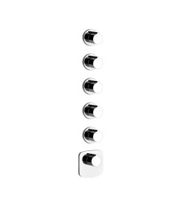 Gessi Ventaglio Bateria prysznicowa termostatyczna podtynkowa 5-drożna - element zewnętrzny Chrom 43240.031