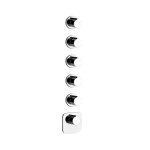 Gessi Ventaglio Bateria prysznicowa termostatyczna podtynkowa 5-drożna - element zewnętrzny Chrom 43240.031