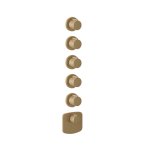 Gessi Ventaglio Bateria prysznicowa termostatyczna podtynkowa 5-drożna - element zewnętrzny Warm Bronze Brushed PVD 43240.726