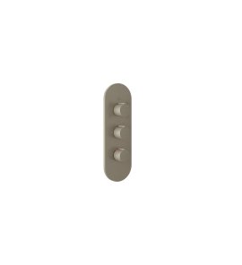 Gessi Ventaglio Bateria prysznicowa termostatyczna podtynkowa 5-drożna - element zewnętrzny Finox Brushed Nickel 43072.149