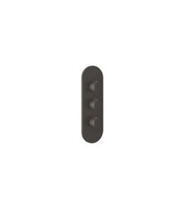 Gessi Ventaglio Bateria prysznicowa termostatyczna podtynkowa 5-drożna - element zewnętrzny Black Metal Brushed PVD 43072.707
