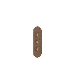 Gessi Ventaglio Bateria prysznicowa termostatyczna podtynkowa 5-drożna - element zewnętrzny Copper Brushed PVD 43072.708