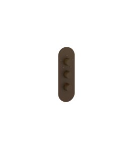 Gessi Ventaglio Bateria prysznicowa termostatyczna podtynkowa 5-drożna - element zewnętrzny Dark Bronze 43072.845