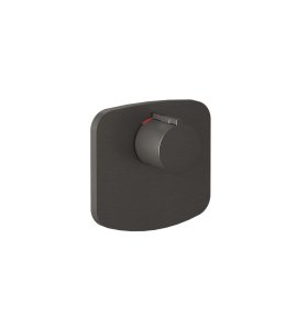Gessi Ventaglio Mieszacz prysznicowy termostatyczny podtynkowy - element zewnętrzny Black Metal Brushed PVD 43256.707