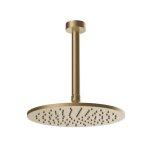 Gessi Ventaglio Deszczownica Ø 250 mm z ramieniem sufitowym (długość na zamówienie) Warm Bronze Brushed PVD 63350.726